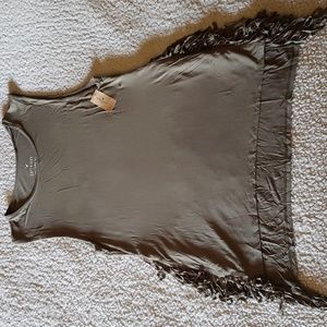 NWT AE Soft & Sexy Flowy Fringe Racerback Tank